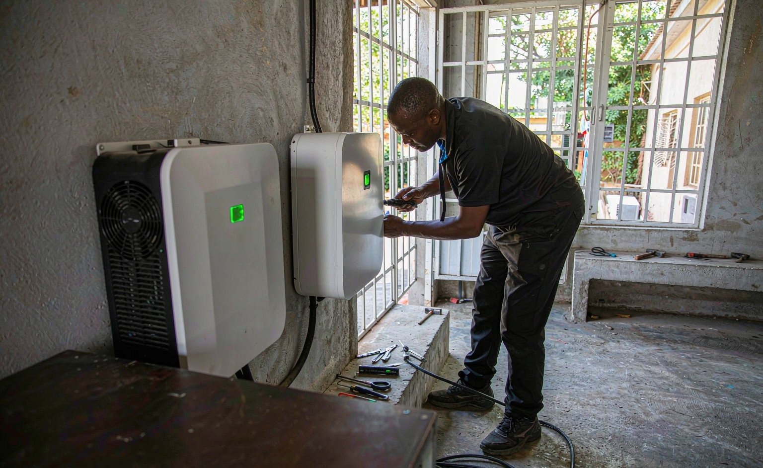  Installation site of household photovoltaic energy storage system in Johannesburg, South Africa 